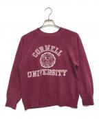 VINTAGEヴィンテージ）の古着「三段プリントラグランスウェット」｜ピンク