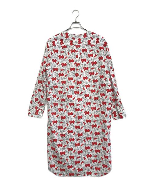 TAO COMME des GARCONS（タオ コムデギャルソン）TAO COMME des GARCONS (タオ コムデギャルソン) フラワープリントシャツワンピース レッド サイズ:Mの古着・服飾アイテム