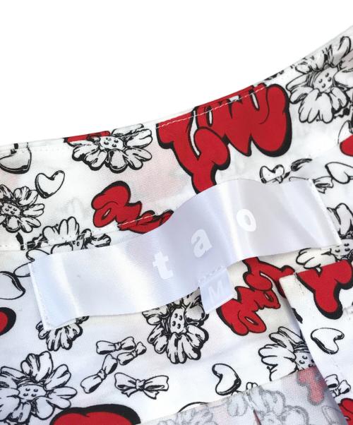 TAO COMME des GARCONS（タオ コムデギャルソン）TAO COMME des GARCONS (タオ コムデギャルソン) フラワープリントシャツワンピース レッド サイズ:Mの古着・服飾アイテム