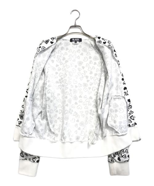 BLACK COMME des GARCONS（ブラックコムデギャルソン）BLACK COMME des GARCONS (ブラック コムデギャルソン) ブルゾン ホワイト×ブラック サイズ:Lの古着・服飾アイテム