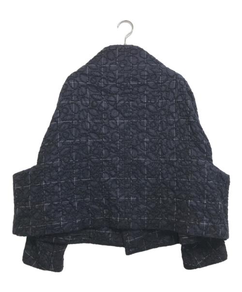 COMME des GARCONS COMME des GARCONS（コムデギャルソン コムデギャルソン）COMME des GARCONS COMME des GARCONS (コムデギャルソン コムデギャルソン) 襟ベロア変形ジャケット ネイビー サイズ:Sの古着・服飾アイテム