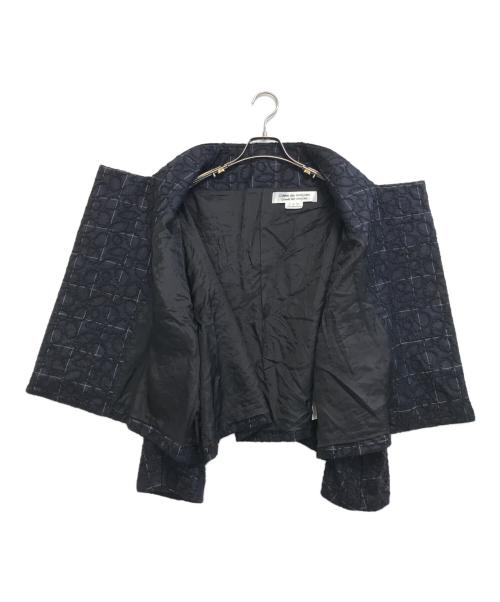 COMME des GARCONS COMME des GARCONS（コムデギャルソン コムデギャルソン）COMME des GARCONS COMME des GARCONS (コムデギャルソン コムデギャルソン) 襟ベロア変形ジャケット ネイビー サイズ:Sの古着・服飾アイテム