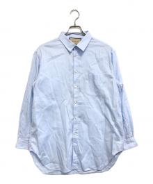 GUCCI（グッチ）の古着「GG刺繍オックスフォードシャツ」｜ブルー