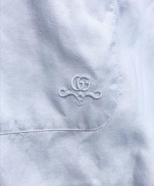 GUCCI（グッチ）GUCCI (グッチ) GG刺繍オックスフォードシャツ ブルー サイズ:42の古着・服飾アイテム