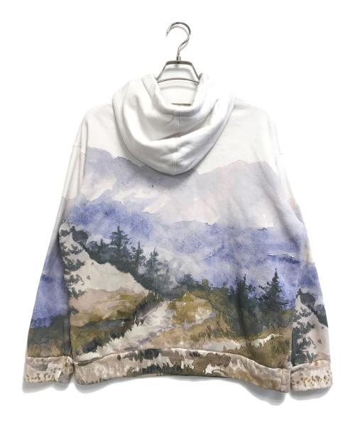 GUCCI（グッチ）GUCCI (グッチ) THE NORTH FACE (ザ ノース フェイス) ロゴプリント総柄プルオーバーパーカー ホワイト サイズ:XSの古着・服飾アイテム