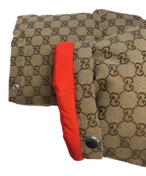 GUCCI（グッチ）GUCCI (グッチ) THE NORTH FACE (ザ ノース フェイス) GG パッディドダウンジャケット ブラウン×ブラック サイズ:Sの古着・服飾アイテム
