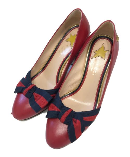 GUCCI（グッチ）GUCCI (グッチ) パンプス レッド サイズ:SIZE36の古着・服飾アイテム