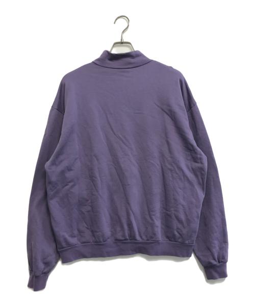 AURALEE（オーラリー）AURALEE (オーラリー) ELASTIC HIGH GAUGE SWEAT HALF ZIP P/O パープル サイズ:3の古着・服飾アイテム