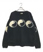 Mcmachan Woolenマクマーンウーレン）の古着「陰陽柄ウールニット」｜ブラック