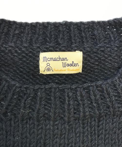 Mcmachan Woolen（マクマーンウーレン）Mcmachan Woolen (マクマーンウーレン) 陰陽柄ウールニット ブラック サイズ:表記なしの古着・服飾アイテム