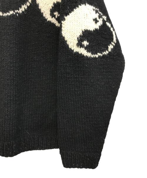Mcmachan Woolen（マクマーンウーレン）Mcmachan Woolen (マクマーンウーレン) 陰陽柄ウールニット ブラック サイズ:表記なしの古着・服飾アイテム