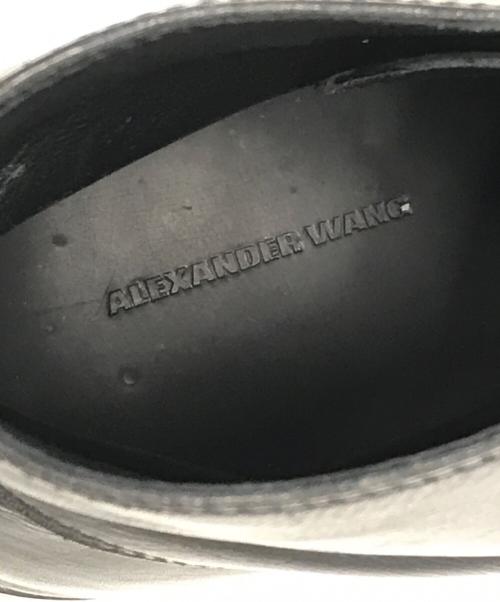 ALEXANDER WANG（アレキサンダー・ワン）ALEXANDER WANG (アレキサンダーワン) ペイント加工レザーシューズ ブラック サイズ:44の古着・服飾アイテム