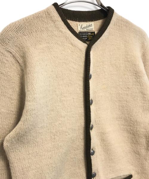 VINTAGE（ヴィンテージ）VINTAGE (ヴィンテージ) モヘア混ニットカーディガン ベージュ サイズ:Mの古着・服飾アイテム