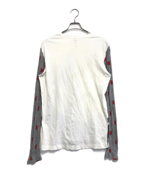 GROUND Y（グラウンドワイ）GROUND Y (グラウンドワイ) コラボL/Sプリントカットソー ホワイト サイズ:3の古着・服飾アイテム