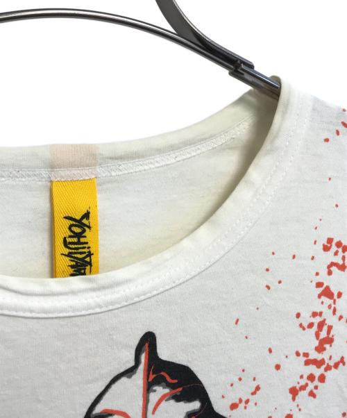 GROUND Y（グラウンドワイ）GROUND Y (グラウンドワイ) コラボL/Sプリントカットソー ホワイト サイズ:3の古着・服飾アイテム