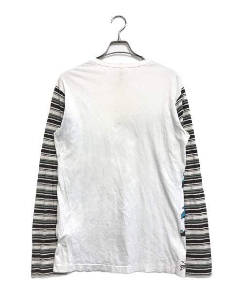GROUND Y（グラウンドワイ）GROUND Y (グラウンドワイ) コラボプリントL/Sカットソー ホワイト サイズ:3の古着・服飾アイテム