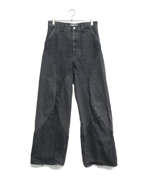 jieda（ジエダ）Jieda (ジエダ) デザイン切替ブラックデニム ブラック サイズ:1の古着・服飾アイテム