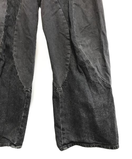 jieda（ジエダ）Jieda (ジエダ) デザイン切替ブラックデニム ブラック サイズ:1の古着・服飾アイテム