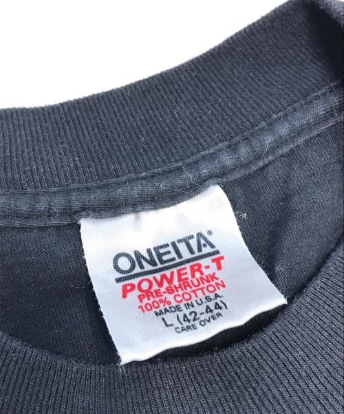 ムービーTシャツ（ムービーTシャツ）ムービーTシャツ (ムービーTシャツ) 90s PSYHCO BATES MOTEL(サイコ ベイツ・モーテル) ムービーｔシャツ ブラック サイズ:Lの古着・服飾アイテム