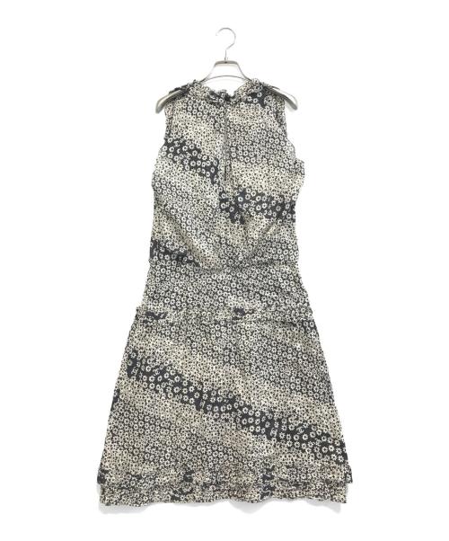 CHANEL（シャネル）CHANEL (シャネル) デイジー柄ースリーブワンピース ブラック サイズ:40の古着・服飾アイテム