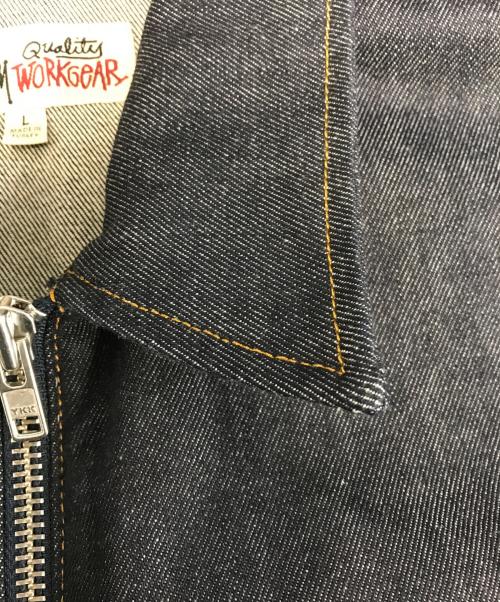 stussy（ステューシー）stussy (ステューシー) DENIM ZIP WORK JACKET インディゴ サイズ:Lの古着・服飾アイテム