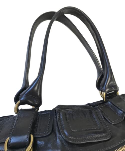 Chloe（クロエ）Chloe (クロエ) バテントレザーハンドバッグ ブラックの古着・服飾アイテム
