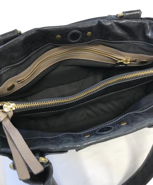 Chloe（クロエ）Chloe (クロエ) バテントレザーハンドバッグ ブラックの古着・服飾アイテム