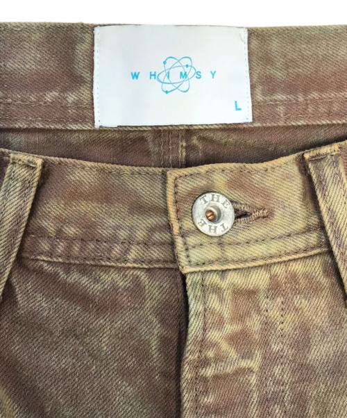 WHIMSY（ウィムジー）WHIMSY (ウィムジー) ワイドデニムパンツ カーキ サイズ:Lの古着・服飾アイテム