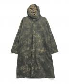 rebear by johnbullリベアバイジョンブル）の古着「ムラ染めフーデッドコート」｜ブラウン