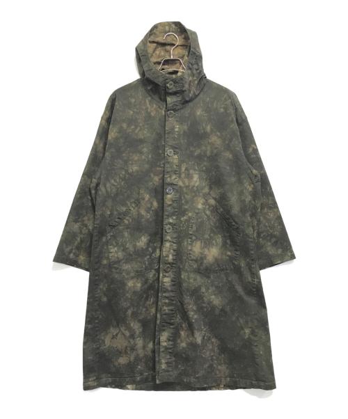 rebear by johnbull（リベアバイジョンブル）rebear by johnbull (リベアバイジョンブル) ムラ染めフーデッドコート ブラウン サイズ:Fの古着・服飾アイテム