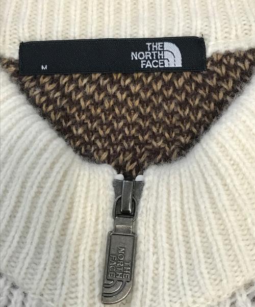 THE NORTH FACE（ザ ノース フェイス）THE NORTH FACE (ザ ノース フェイス) Half Dome Nordic Drivers Knit ホワイト サイズ:Mの古着・服飾アイテム