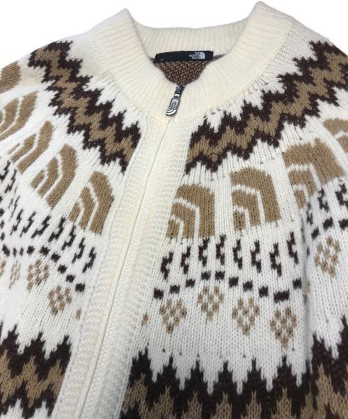 THE NORTH FACE（ザ ノース フェイス）THE NORTH FACE (ザ ノース フェイス) Half Dome Nordic Drivers Knit ホワイト サイズ:Mの古着・服飾アイテム