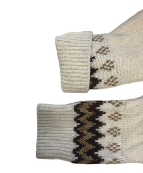 THE NORTH FACE（ザ ノース フェイス）THE NORTH FACE (ザ ノース フェイス) Half Dome Nordic Drivers Knit ホワイト サイズ:Mの古着・服飾アイテム