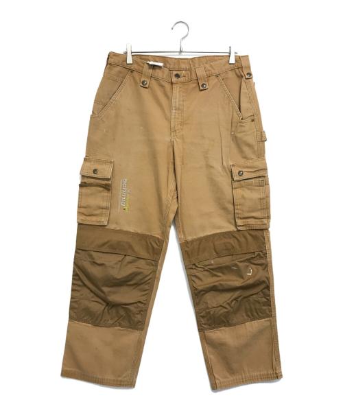 CarHartt（カーハート）CarHartt (カーハート) ダック地ダブルニーカーゴパンツ ブラウン サイズ:W34×L32の古着・服飾アイテム
