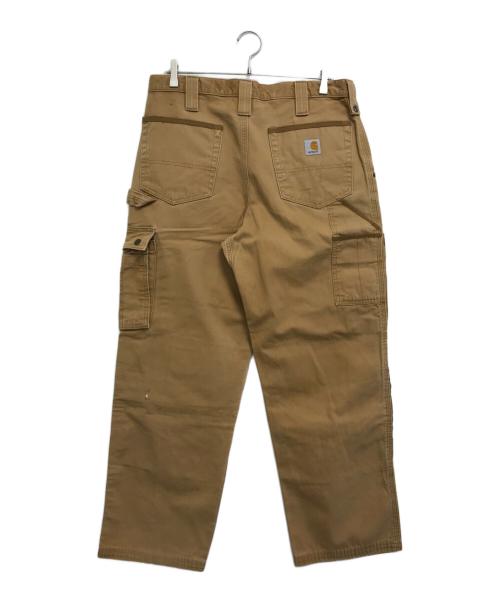 CarHartt（カーハート）CarHartt (カーハート) ダック地ダブルニーカーゴパンツ ブラウン サイズ:W34×L32の古着・服飾アイテム