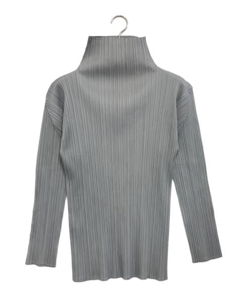 ISSEY MIYAKE（イッセイミヤケ）ISSEY MIYAKE (イッセイミヤケ) ハイネックプリーツカットソー グレー サイズ:Mの古着・服飾アイテム