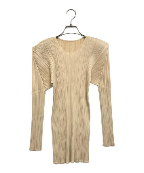 PLEATS PLEASE（プリーツプリーズ）PLEATS PLEASE (プリーツプリーズ) プリーツカットソー イエロー サイズ:4の古着・服飾アイテム
