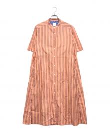 PAUL SMITH（ポールスミス）の古着「スタンドカラー シャツワンピース」｜ベージュ