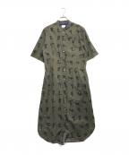 PAUL SMITHポールスミス）の古着「総柄シャツワンピース」｜オリーブ