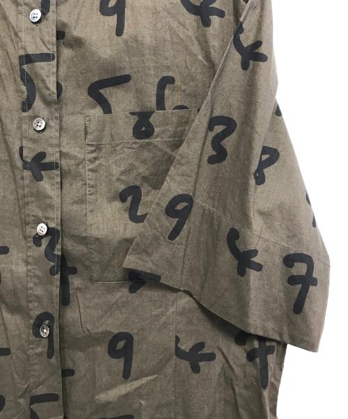 PAUL SMITH（ポールスミス）PAUL SMITH (ポールスミス) 総柄シャツワンピース オリーブ サイズ:40の古着・服飾アイテム