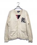 POLO RALPH LAURENポロ・ラルフローレン）の古着「星条旗ニットカーディガン」｜ホワイト