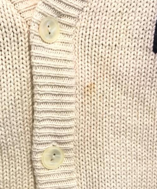 POLO RALPH LAUREN（ポロ・ラルフローレン）POLO RALPH LAUREN (ポロ・ラルフローレン) 星条旗ニットカーディガン ホワイト サイズ:Mの古着・服飾アイテム