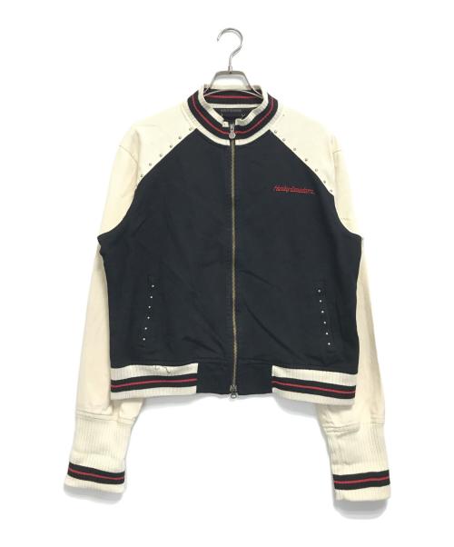 HARLEY-DAVIDSON（ハーレーダビッドソン）HARLEY-DAVIDSON (ハーレーダビッドソン) ジップアップジャケット ブラック サイズ:XLの古着・服飾アイテム