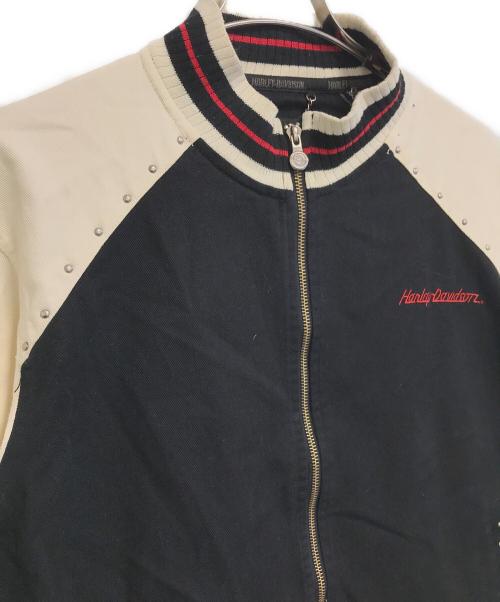 HARLEY-DAVIDSON（ハーレーダビッドソン）HARLEY-DAVIDSON (ハーレーダビッドソン) ジップアップジャケット ブラック サイズ:XLの古着・服飾アイテム