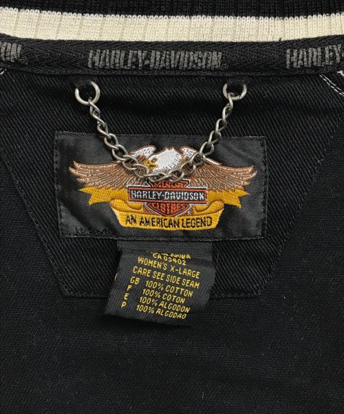 HARLEY-DAVIDSON（ハーレーダビッドソン）HARLEY-DAVIDSON (ハーレーダビッドソン) ジップアップジャケット ブラック サイズ:XLの古着・服飾アイテム