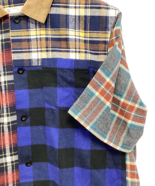 sacai（サカイ）sacai (サカイ) 半袖切替チェックシャツ マルチカラー サイズ:1の古着・服飾アイテム