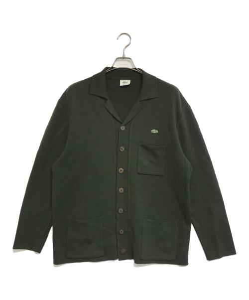 LACOSTE（ラコステ）LACOSTE (ラコステ) ニットカーディガン オリーブ サイズ:52の古着・服飾アイテム