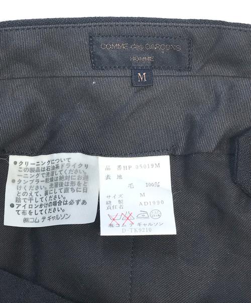 COMME des GARCONS HOMME（コムデギャルソン オム）COMME des GARCONS HOMME (コムデギャルソン オム) 90’sウールタックスラックス ブラック サイズ:Mの古着・服飾アイテム
