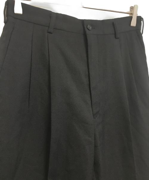 COMME des GARCONS HOMME（コムデギャルソン オム）COMME des GARCONS HOMME (コムデギャルソン オム) 90’sウールタックスラックス ブラック サイズ:Mの古着・服飾アイテム