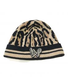 LOUIS VUITTON（ルイ ヴィトン）の古着「ラインストーン ニット帽」｜ブラック×ベージュ